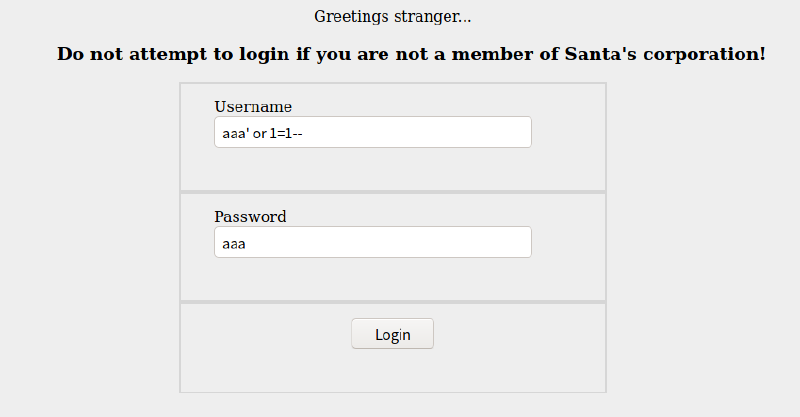 SQLi Login Panel